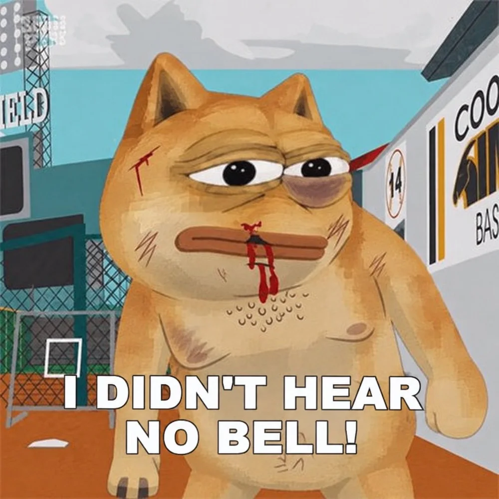 Doge Pepe boxer captioned Didnt hear no bell